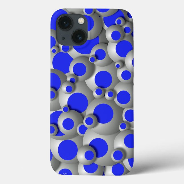 Funda De Case-Mate Para iPhone Bubbles Bustling Royal Blue Funda-Mate iPhone Estu (Reverso)
