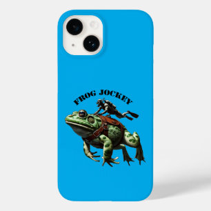 Funda Para iPhone 14 De Case-Mate Buceador Vintage SCUBA montando una rana grande UR