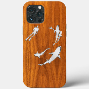 Funda Para iPhone 13 Pro Max Bucear con tiburones al estilo de la telaraña