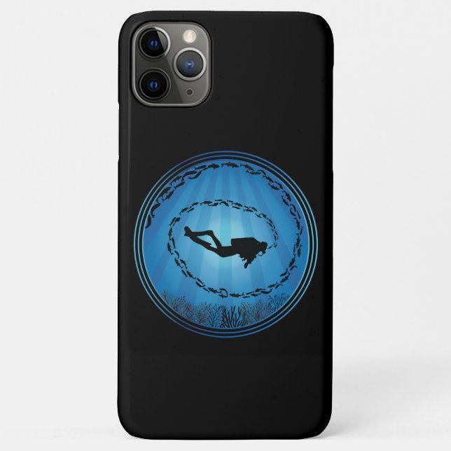 Funda De Case-Mate Para iPhone Buceo Scuba Rodeado (Reverso)