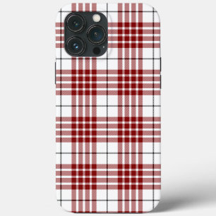 Funda Para iPhone 13 Pro Max Buchanan cuadros rojos y blancos tartán
