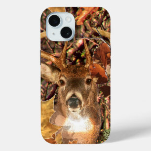 Funda Para iPhone 15 Buck in Camo White Tail Deer