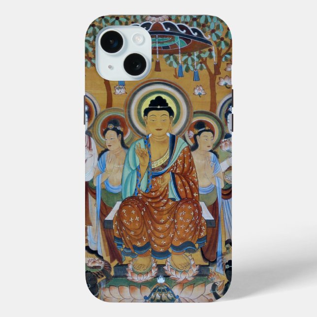 Funda De Case-Mate Para iPhone Buda rodeada por bodhisattva (Reverso )