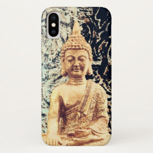 Funda Para iPhone X Buda sentado en la Tierra Elegante Zen Iluminación