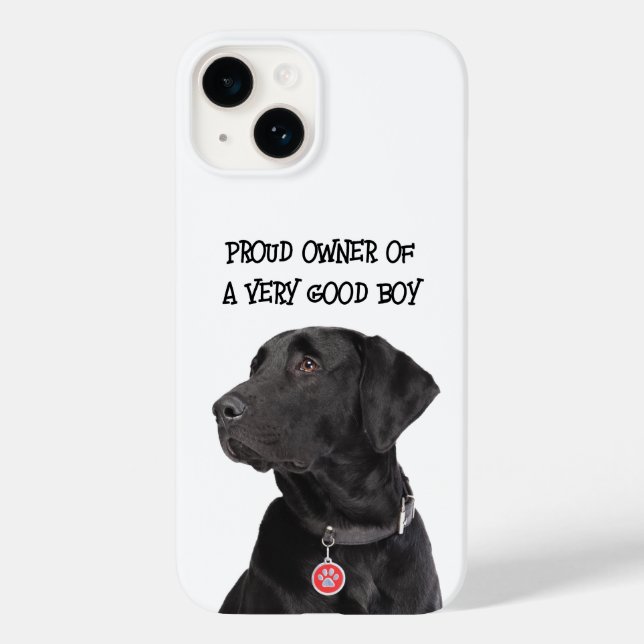Funda De Case-Mate Para iPhone Buen chico, Black Lab (Reverso )