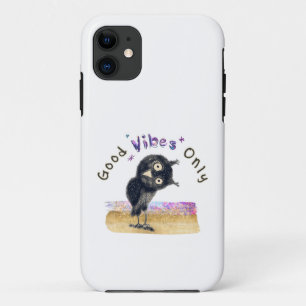 Funda Para iPhone 11 Buenas vibraciones sólo con búho curioso