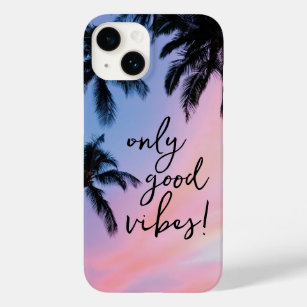 Funda Para iPhone 14 De Case-Mate Buenas vibraciones Verano Palm Tree Beach Sunset