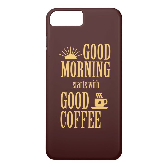 Funda De Case-Mate Para iPhone Buenos días empieza con buen café (Reverso)