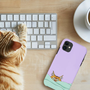 Funda Para iPhone 11 Buenos días Naranja Cat Funny