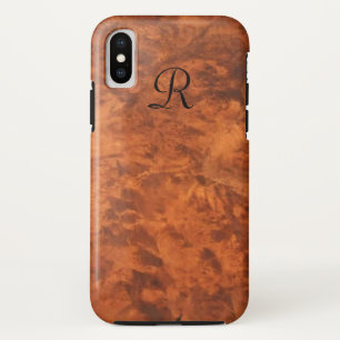 Funda Para iPhone X Buey de nogal circasiano *monograma*