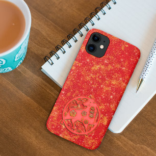Funda Para iPhone 11 Buey del Zodiaco del Año Nuevo Lunar Chino de Oro