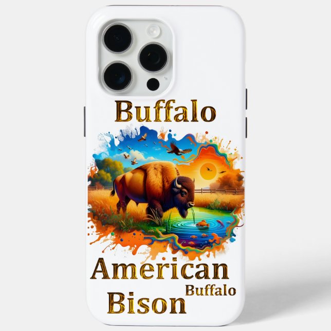 Funda De Case-Mate Para iPhone Búfalo americano (Reverso )