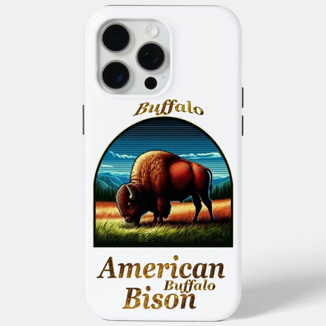 Funda De Case-Mate Para iPhone Búfalo americano (Reverso )