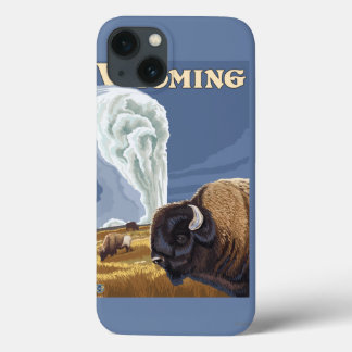 Funda Para iPhone 13 Búfalo por Poster de Viajes de Viejo Fe