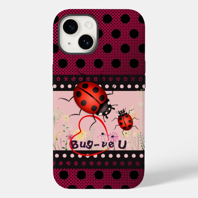 Funda De Case-Mate Para iPhone Bug de amor (Reverso )
