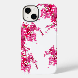 Funda Para iPhone 14 De Case-Mate Buganvillas rosa acuarela color de la floral speck