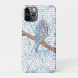 Funda Para iPhone 11 Pro Bugie azul lindo sobre fondo de mosaico