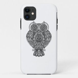 Funda Para iPhone 11 Búho adornado dibujado mano inspirado