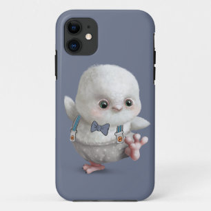 Funda Para iPhone 11 Búho Animal del Bosque Dibujado a Mano Lindo