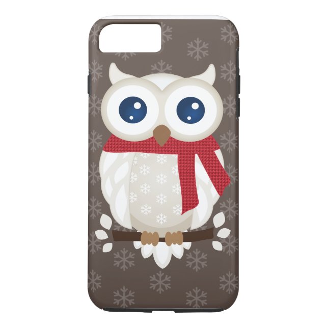Funda De Case-Mate Para iPhone Búho blanco del invierno (Reverso)