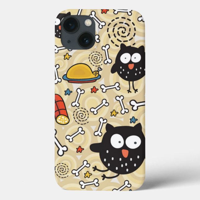 Funda De Case-Mate Para iPhone Búho con el modelo de la carne (Reverso)