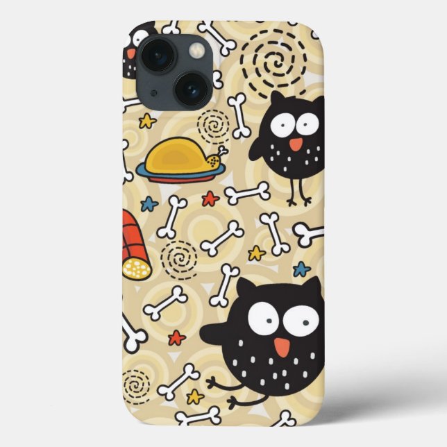 Funda De Case-Mate Para iPhone Búho con el modelo de la carne (Reverso)