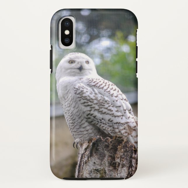 Funda De Case-Mate Para iPhone Búho de nieve... (Reverso)