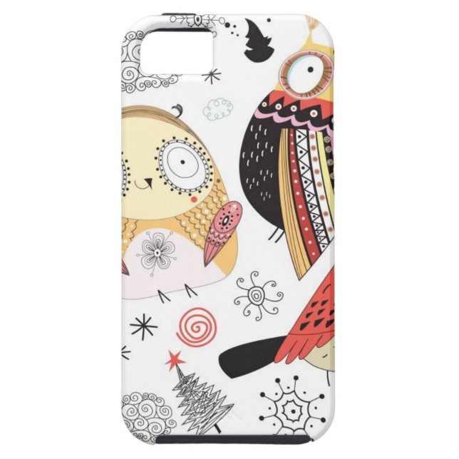Funda De Case-Mate Para iPhone Búho divertido de la textura (Atrás)