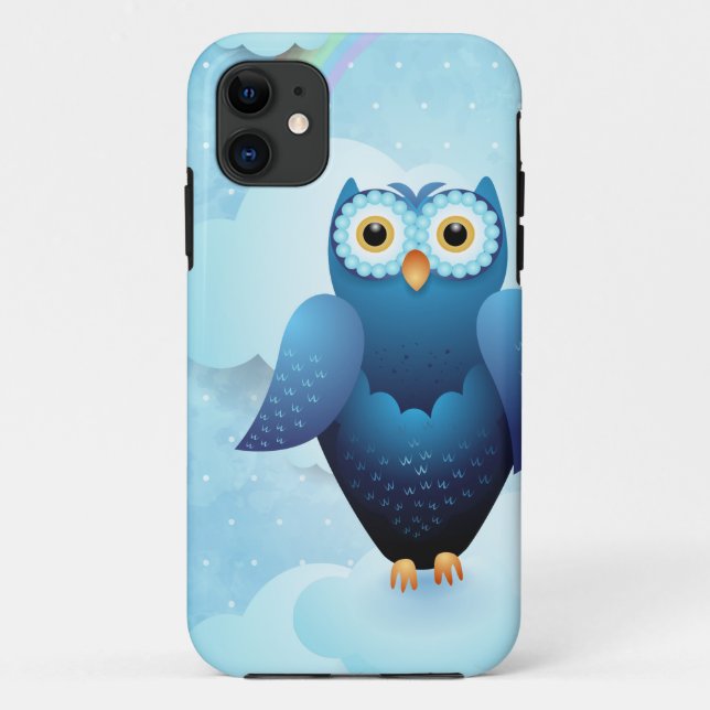 Funda De Case-Mate Para iPhone Búho en el cielo (Reverso)