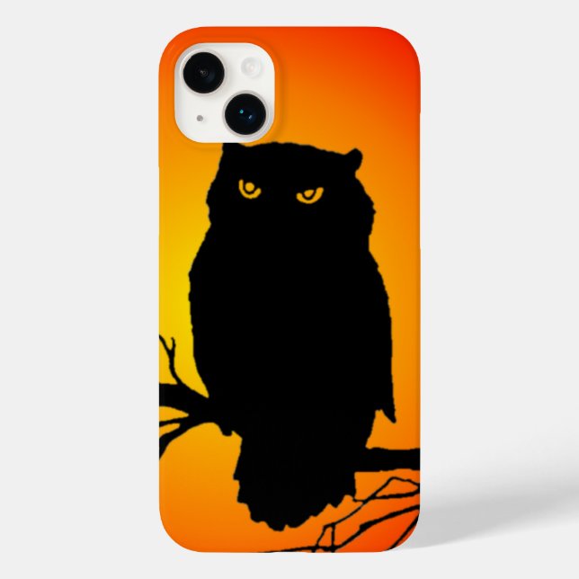 Funda De Case-Mate Para iPhone Búho espeluznante (Reverso )