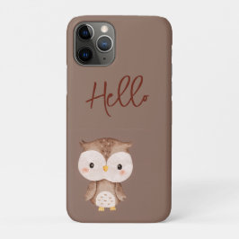 Funda Para iPhone 11 Pro Búho marrón lindo