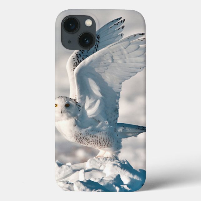 Funda De Case-Mate Para iPhone Búho Nevado que saca de nieve (Reverso)