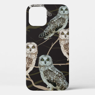 Funda Para iPhone 12 búho sentado en una rama