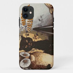 Funda Para iPhone 11 Búho y gato Halloween