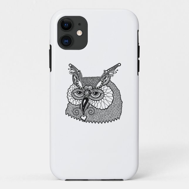 Funda De Case-Mate Para iPhone Búho Zendoodle principal (Reverso)