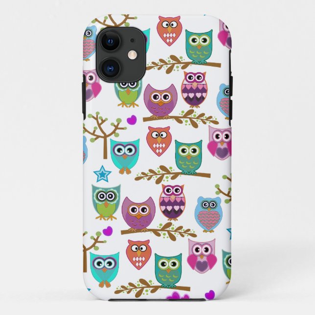 Funda De Case-Mate Para iPhone búhos felices (Reverso)