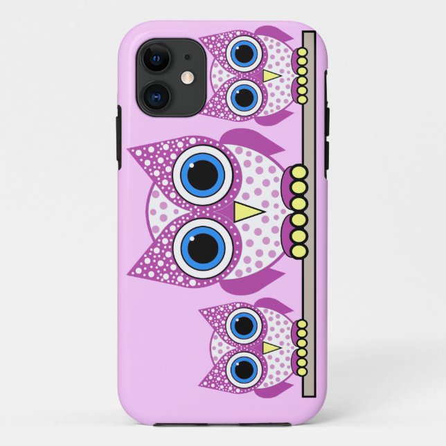 Funda De Case-Mate Para iPhone búhos lindos (Reverso)