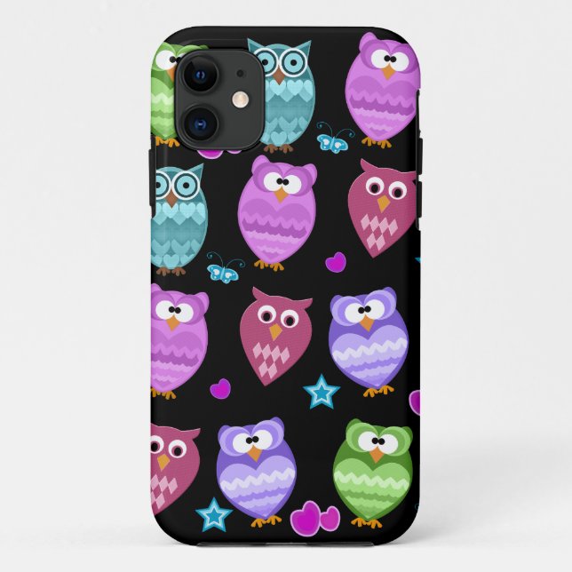Funda De Case-Mate Para iPhone búhos lindos (Reverso)