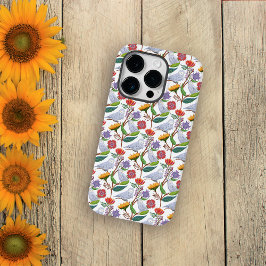 Funda Para iPhone 14 Pro De Case-Mate Búhos nevados con tulipanes y girasoles
