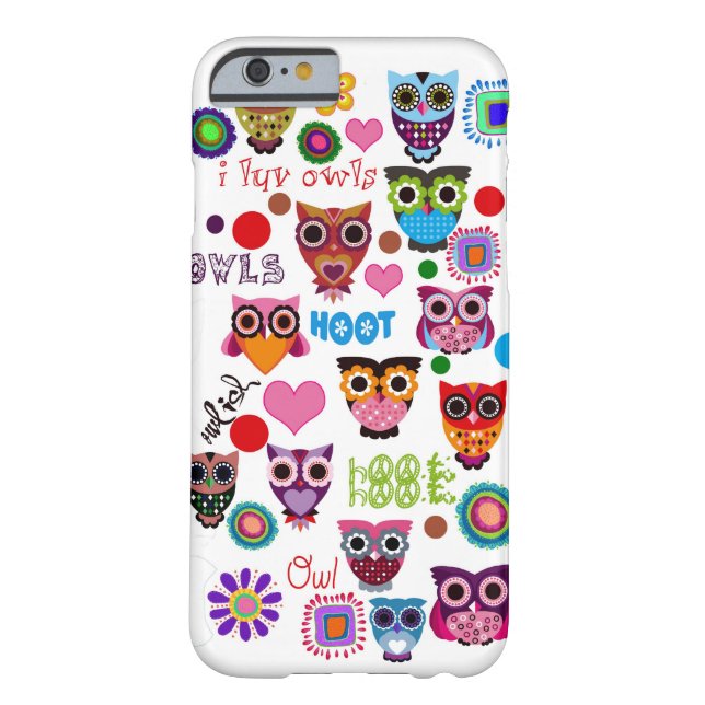 Funda De Case-Mate Para iPhone Búhos retros (Reverso)