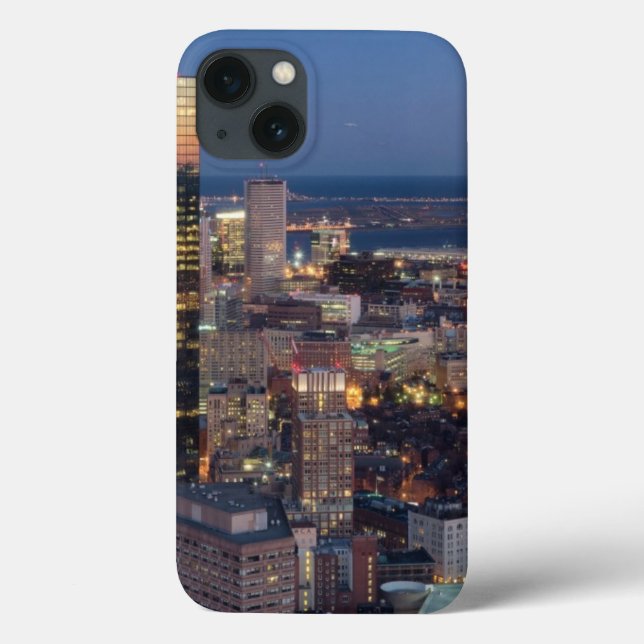 Funda De Case-Mate Para iPhone Building of Boston with light trails on road (Reverso)