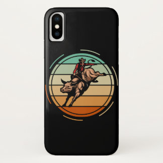 Funda Para iPhone X Bull Riding Rodeo Rider Vino Occidental