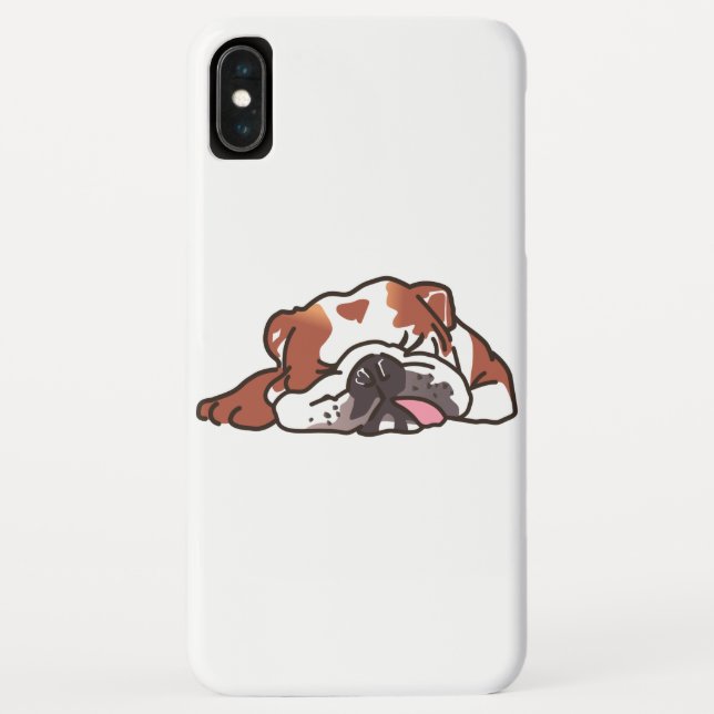 Funda De Case-Mate Para iPhone Bulldog durmiente (Reverso)