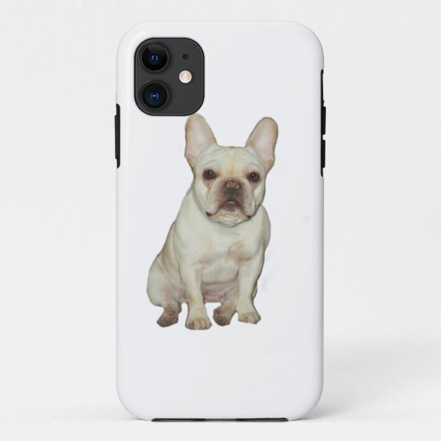 Funda De Case-Mate Para iPhone Bulldog francés (B) - flor (Reverso)