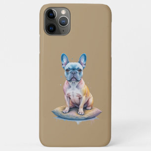 Funda Para iPhone 11 Pro Max Bulldog Francés Colorido y Artístico