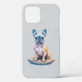 Funda Para iPhone 12 Pro Bulldog Francés Colorido y Artístico 