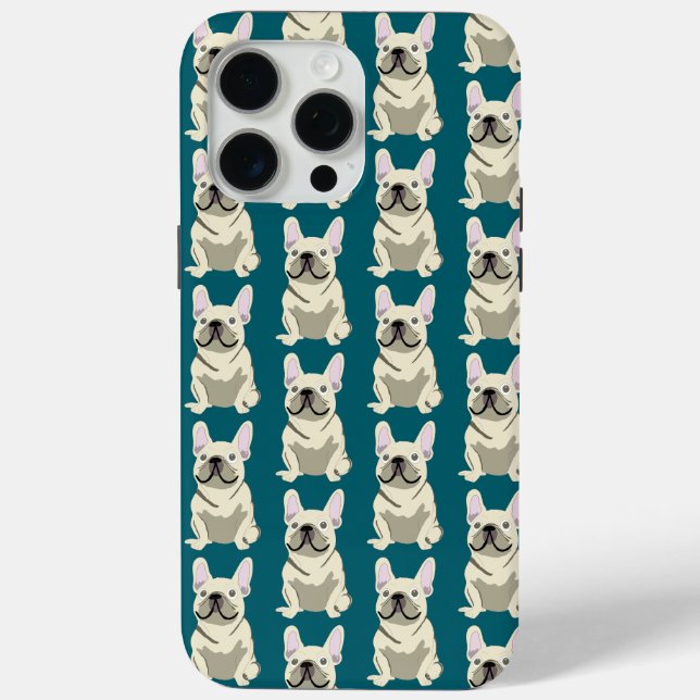 Funda De Case-Mate Para iPhone Bulldog Francés Crema (Reverso )