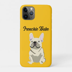 Funda Para iPhone 11 Pro Bulldog Francés Crema, Frenchie Babe