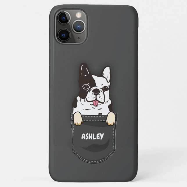 Funda De Case-Mate Para iPhone Bulldog francés de bolsillo Mascota de perro lindo (Reverso)