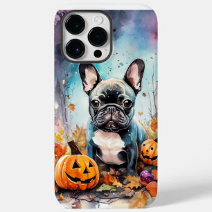 Funda Para iPhone 14 Pro Max De Case-Mate Bulldog Francés de Halloween con Calabazas Espeluz